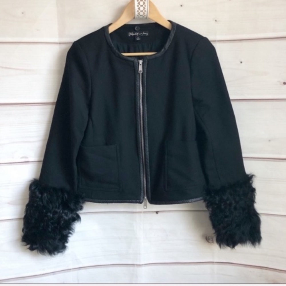 Elizabeth And James Tatiana Fur Trim Jacket